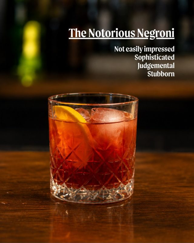 Glass of Notorious Negroni