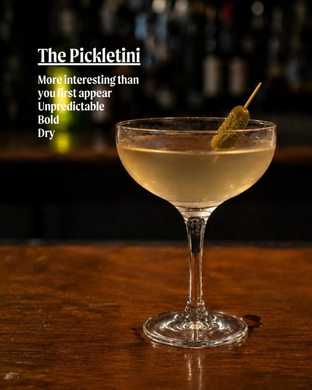 glass of Pickletini